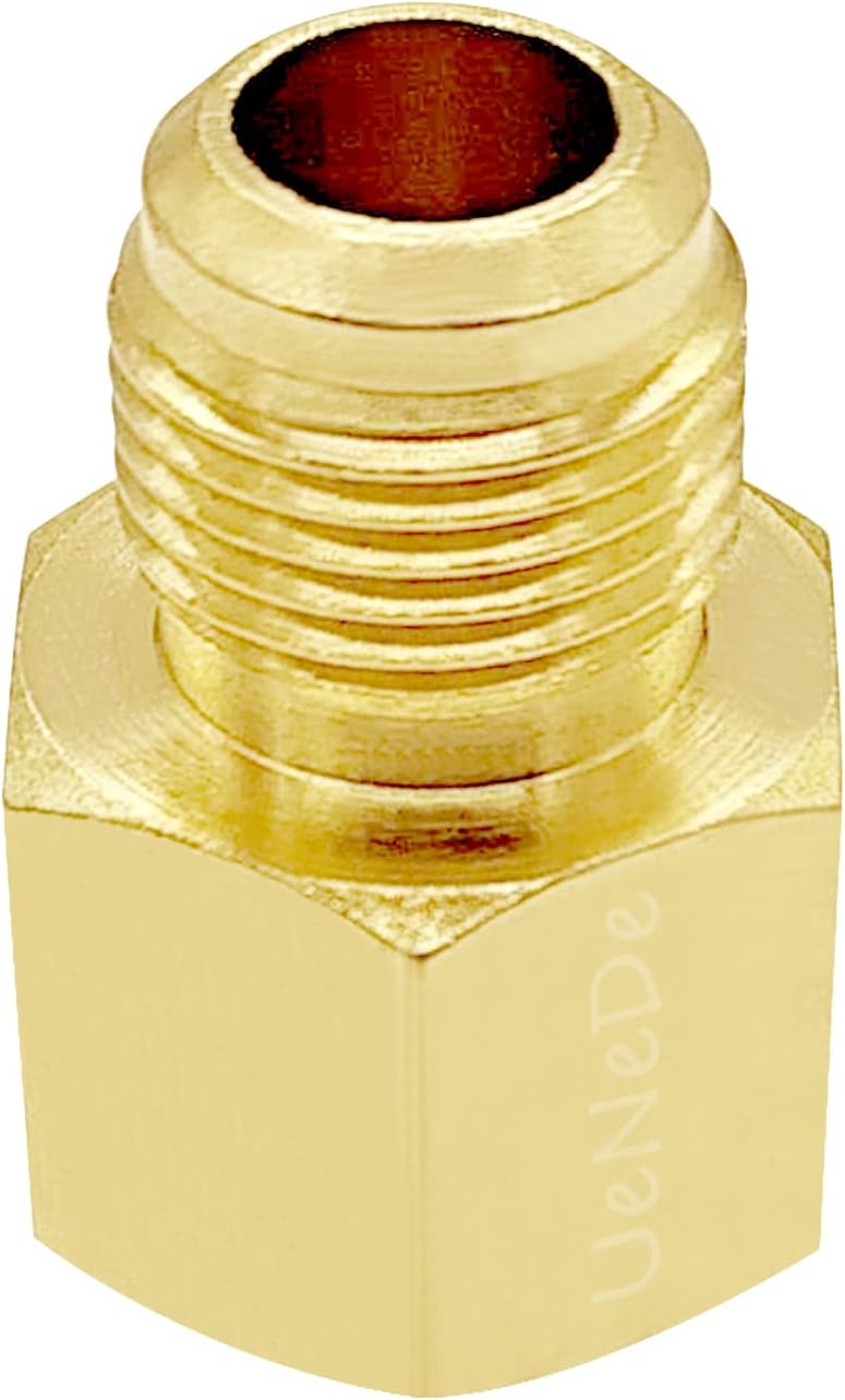 Uenede 2PCS Brass Coupler 3/4" Flare Female to 5/8" Flare Male Tube Gas Adapter Nipples Pipe Fittings Hose Connectors - Image 5